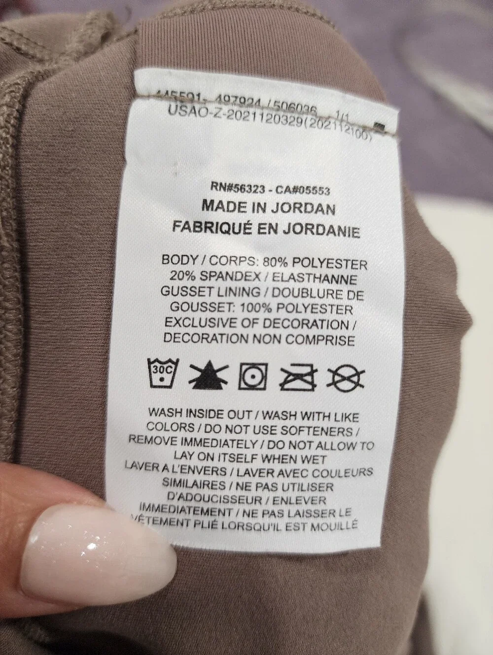 Nike One Dri-FIT High-Waisted Fold-Over Flared Leggings Mink Brown Medium M - Picture 9 of 16